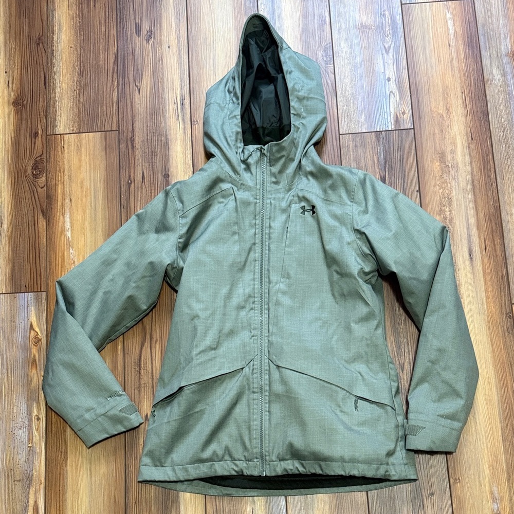 Under Armour ColdGear Olive Hooded Winter Coat
